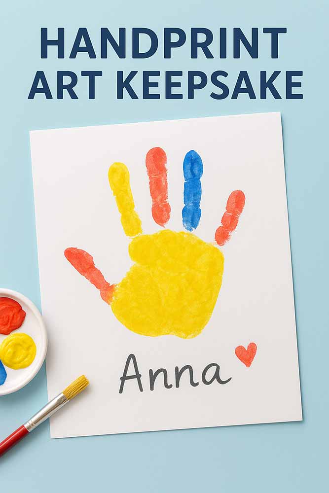 DIY Handprint Art Keepsake ✋
