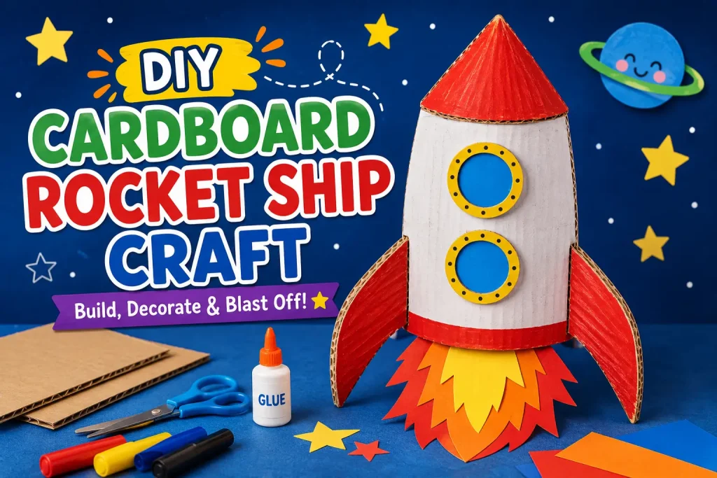 DIY Cardboard Rocket Ship Craft