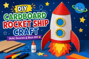 DIY Cardboard Rocket Ship Craft
