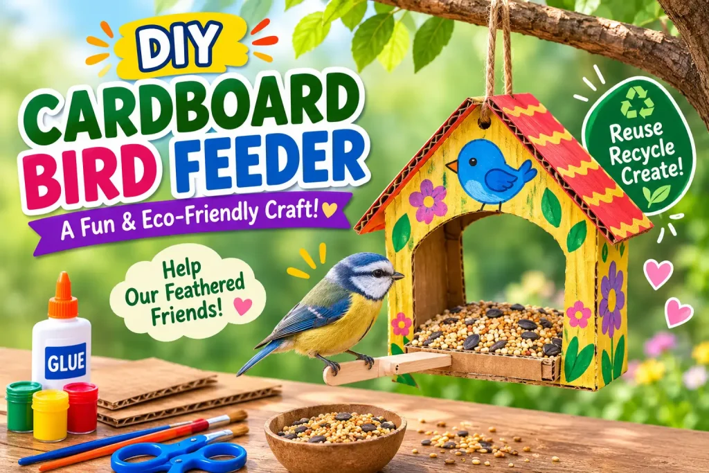 DIY 3D Cardboard Bird Feeder