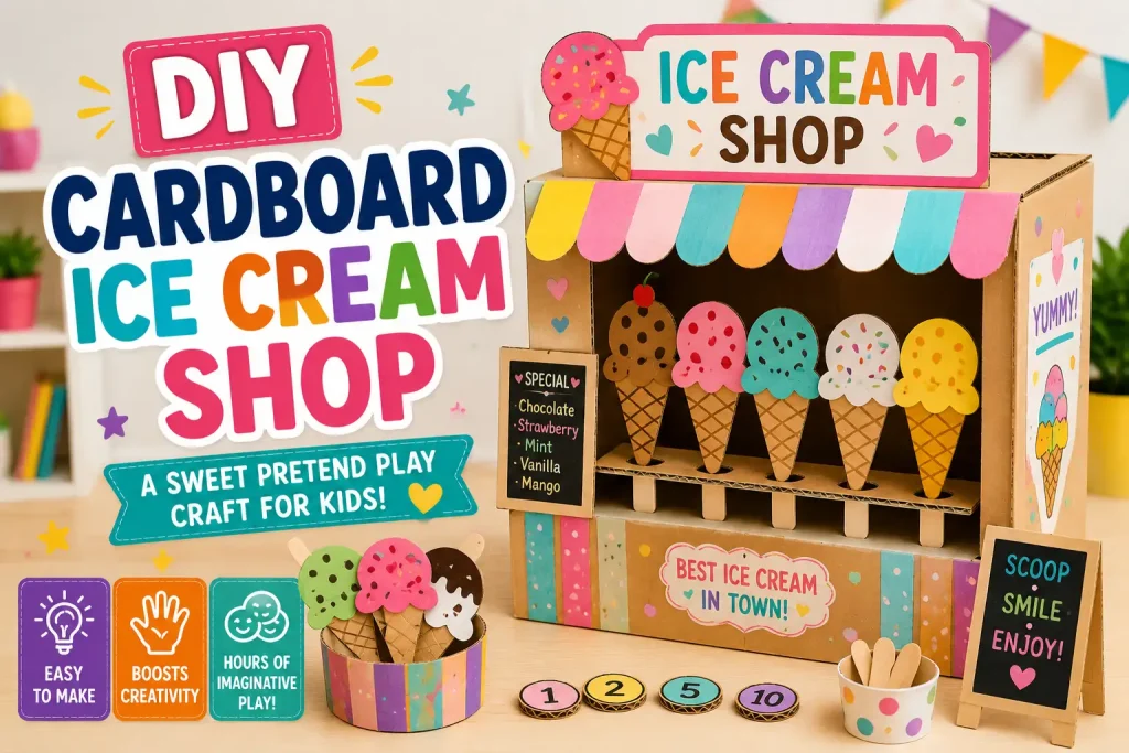 DIY Cardboard Ice Cream Shop