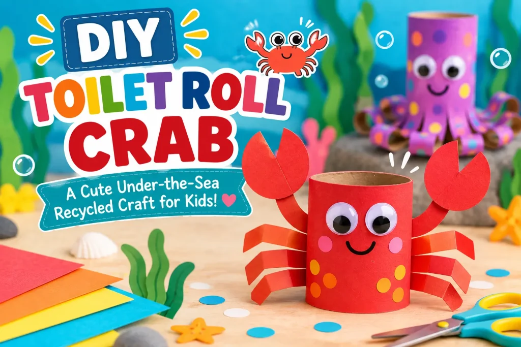 DIY Toilet Roll Crab: A Cute Under-the-Sea Recycled Craft for Kids