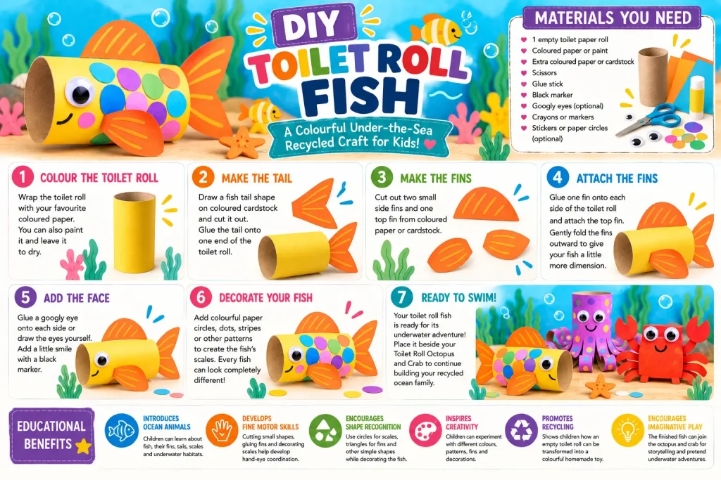 DIY Toilet Roll Fish: A Colourful Under-the-Sea Recycled Craft for Kids